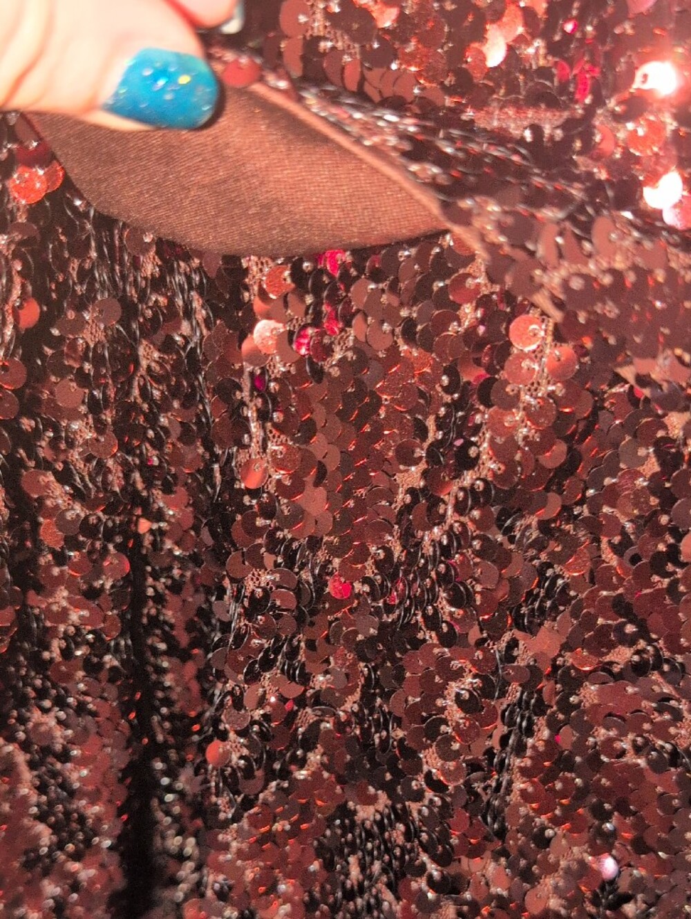 Bronze Sequin Feather-Cuff Blazer - Picture 13 of 15